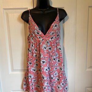 Floral Pink V-Neck Spaghetti Strap lingerie